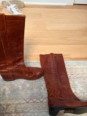 Frye Tall Cognac Leather Over-the-Knee Boots